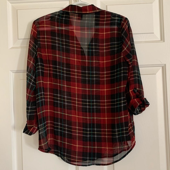 ✨5 for $25✨ Forever 21 Women’s Sheer Flannel stop - Picture 5 of 5